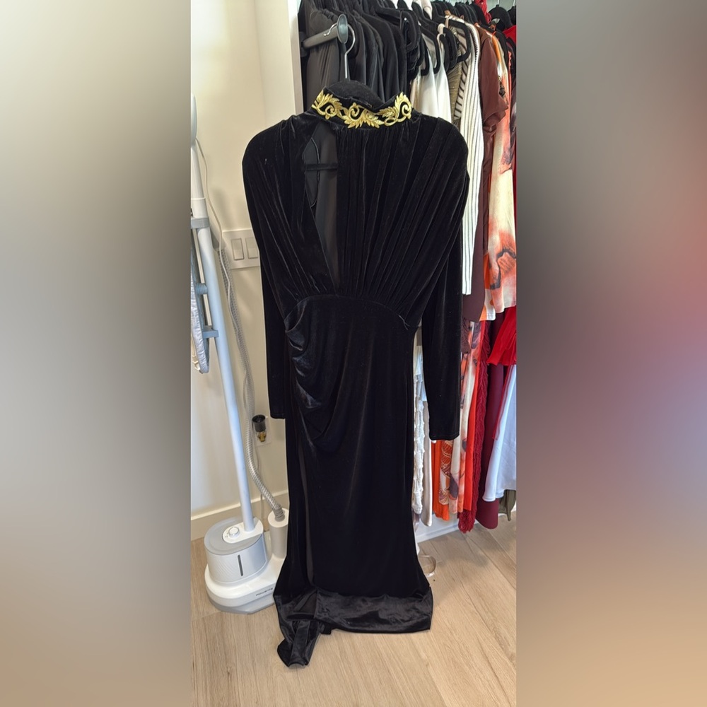Elegant Black Velvet Dress